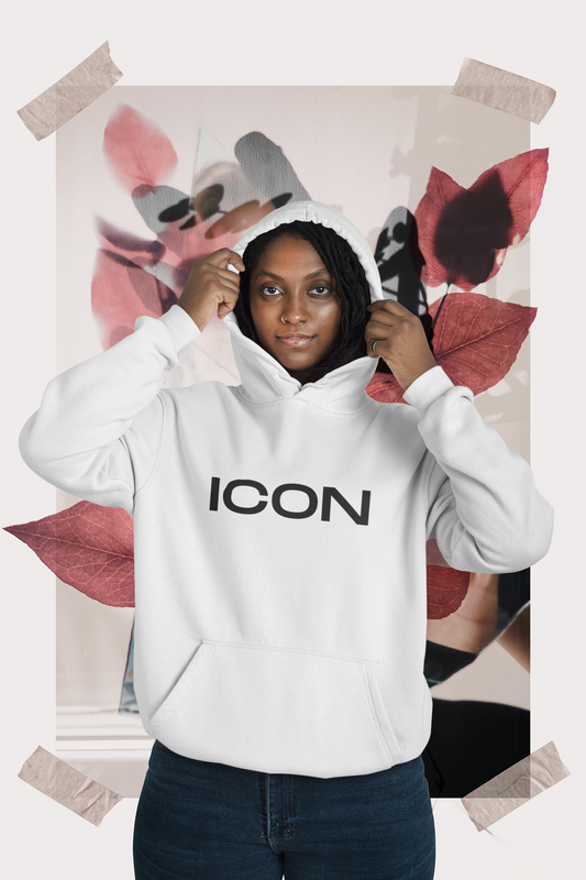 Icon Graphic Hoodie Women Inspirational Statement Apparel Black Owned Clothing Brand